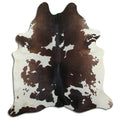 Brown & White Cowhide Rug XXL