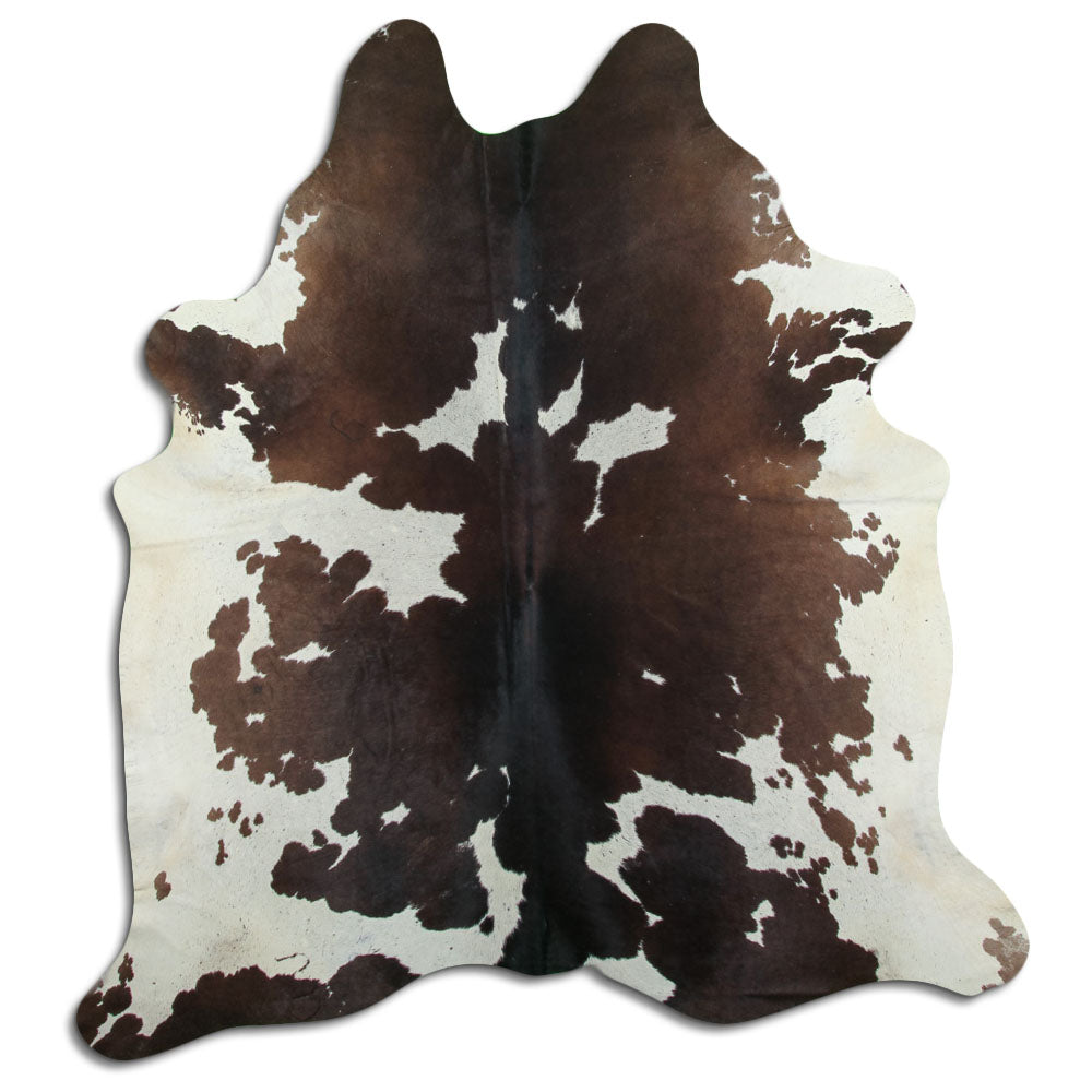 Brown & White Cowhide Rug XXL