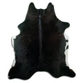 Black Cowhide Rug XXL