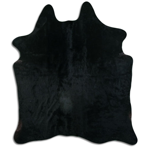 Black Cowhide Rug L