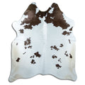 Brown & White Cowhide Rug L