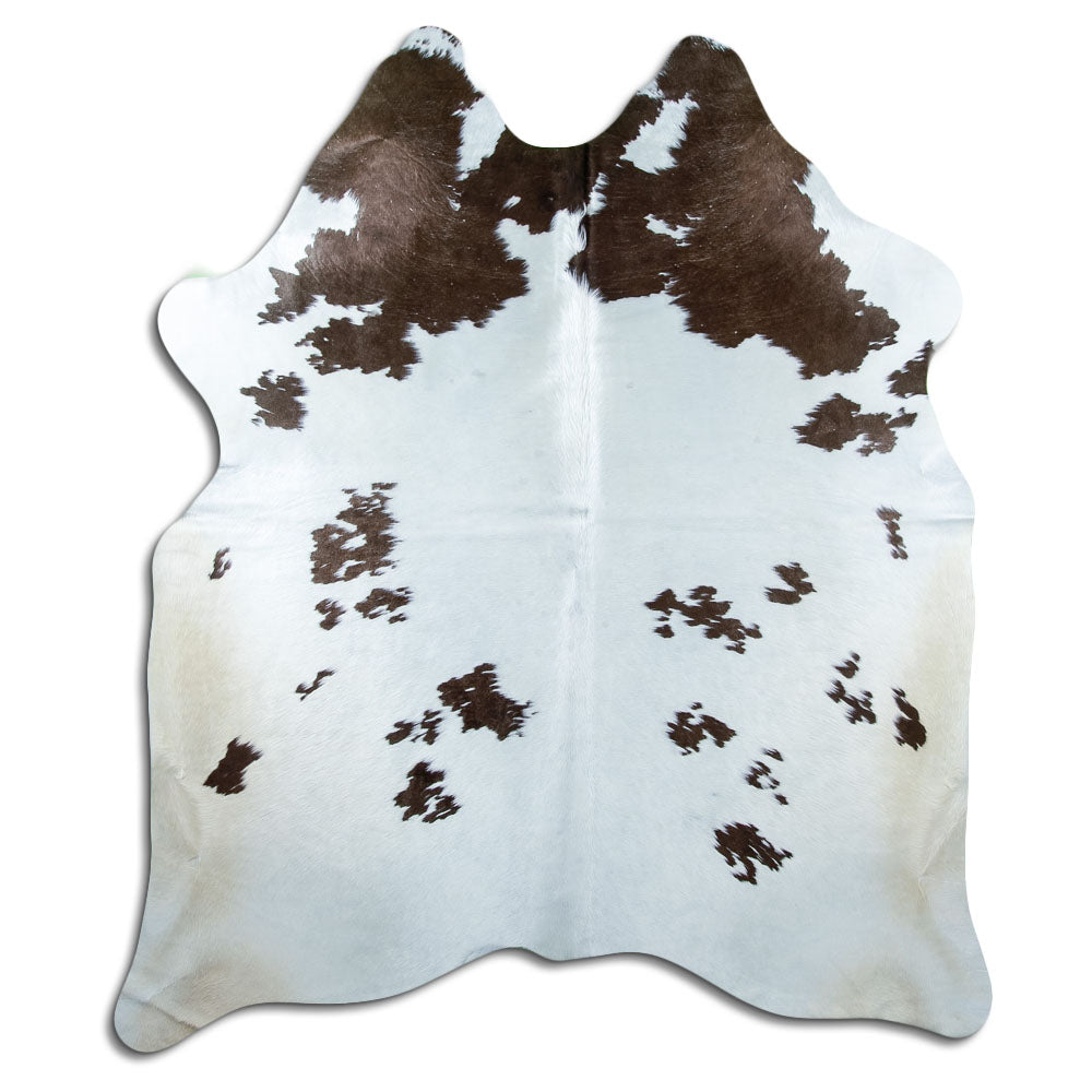 Brown & White Cowhide Rug L