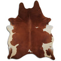 Brown & White Cowhide Rug XXXL
