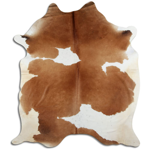 Brown & White Cowhide Rug XL