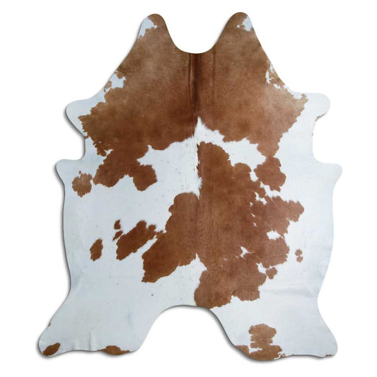Brown & White Cowhide Rug XXL