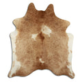 Brown & White Cowhide Rug L