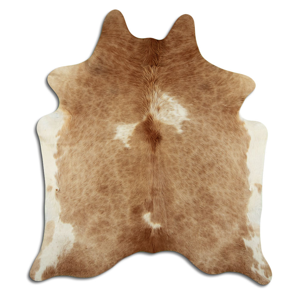 Brown & White Cowhide Rug L