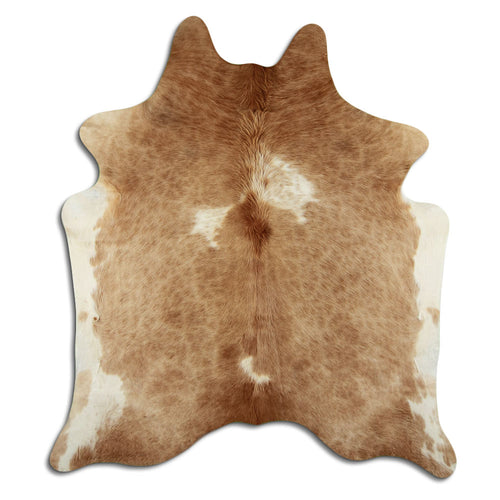 Brown & White Cowhide Rug L