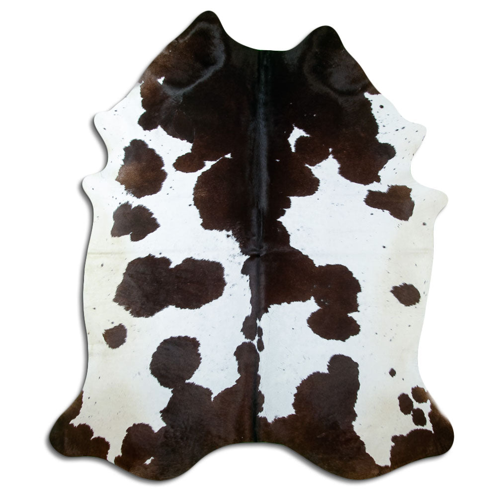 Brown & White Cowhide Rug XXL