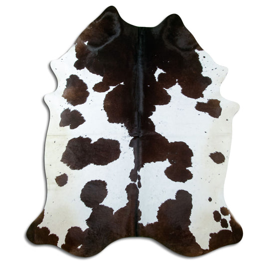 Brown & White Cowhide Rug XXL