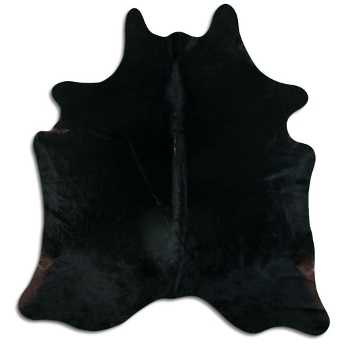 Black Cowhide Rug L