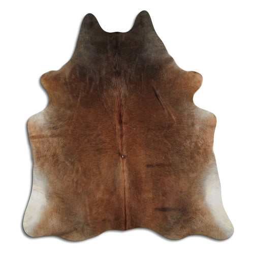 Tan Grey Cowhide Rug L