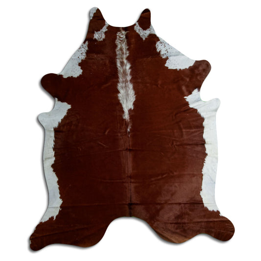 Brown & White Cowhide Rug XXL