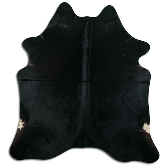 Black Cowhide Rug L