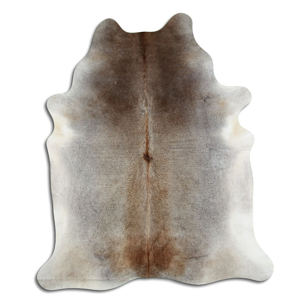 Tan Grey Cowhide Rug L