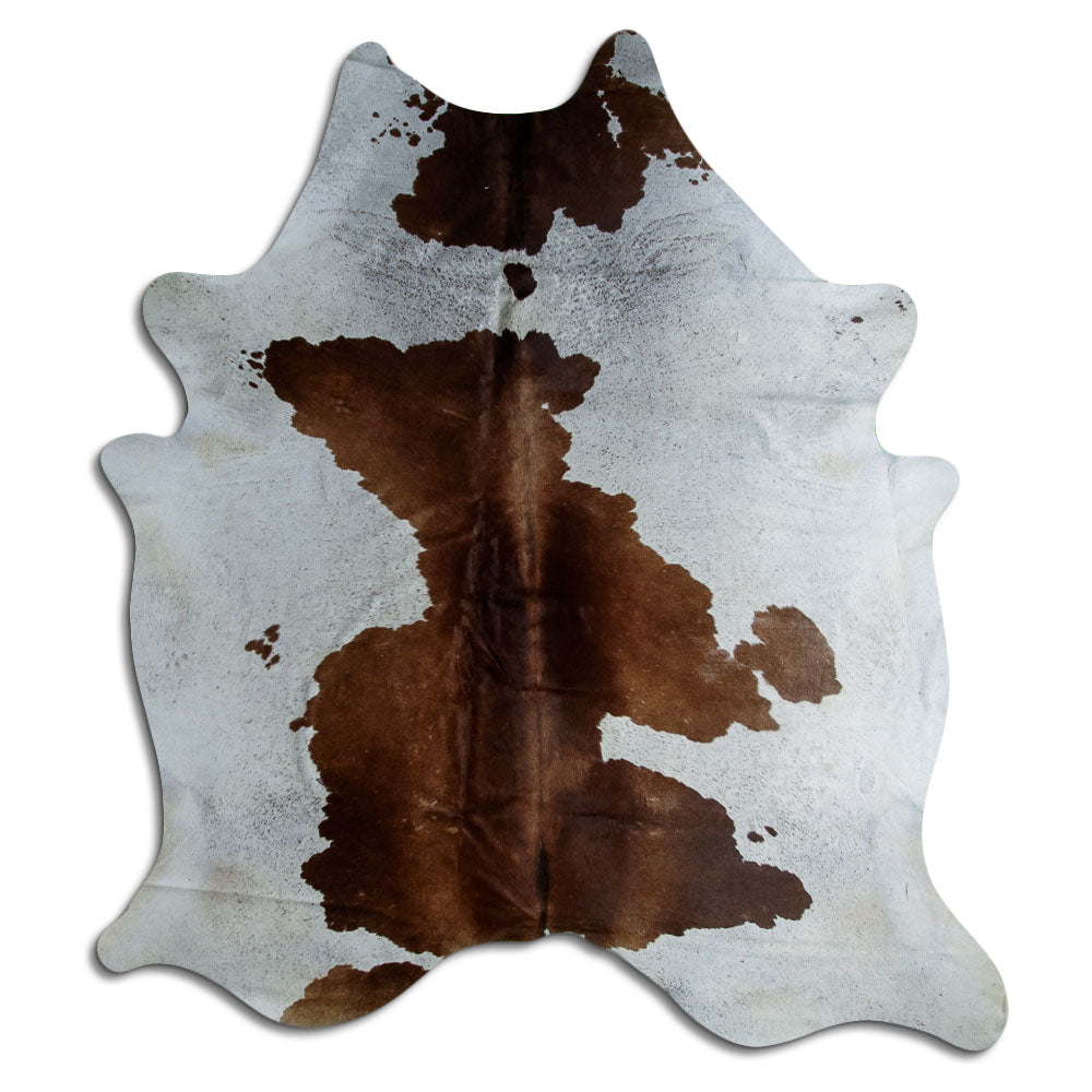 Brown & White Cowhide Rug XXL