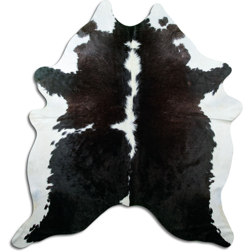 Brown & White Cowhide Rug XXL