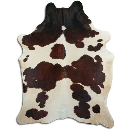 Brown & White Cowhide Rug XXL