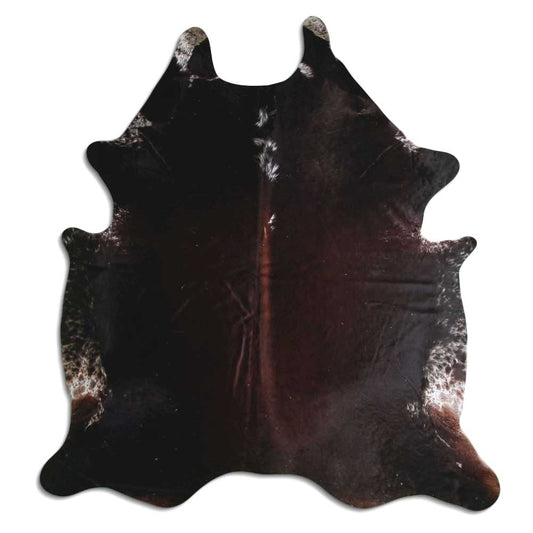 Brown & White Cowhide Rug XXL
