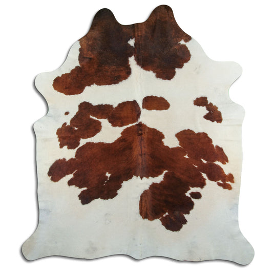 Brown & White Cowhide Rug XXL