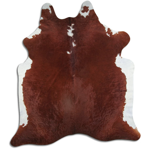 Brown & White Cowhide Rug XXL