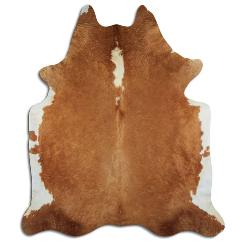 Brown & White Cowhide Rug XXL
