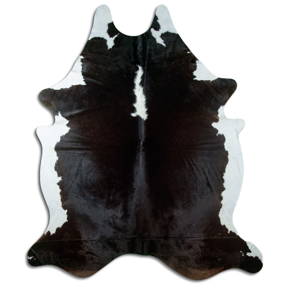 Brown & White Cowhide Rug XXXL