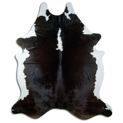 Brown & White Cowhide Rug XXXL