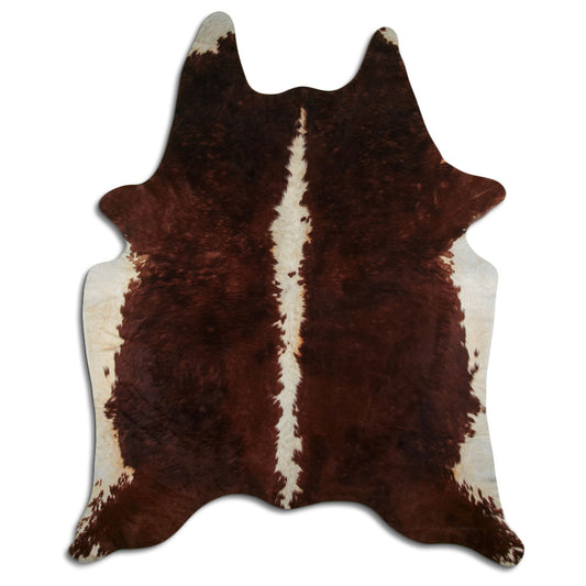 Brown & White Cowhide Rug XXXL