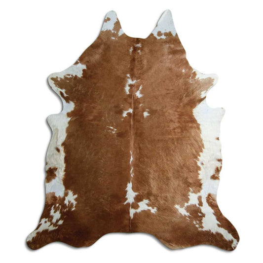 Brown & White Cowhide Rug XXL