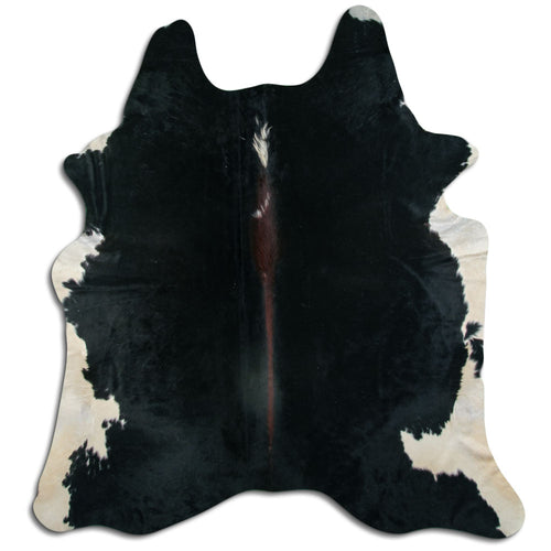 Brown & White Cowhide Rug XXL