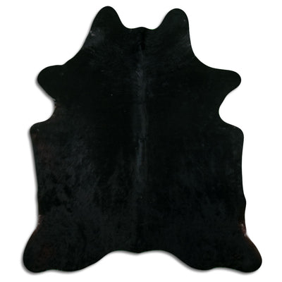 Black Cowhide Rug L