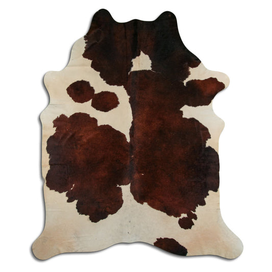 Brown & White Cowhide Rug XXL