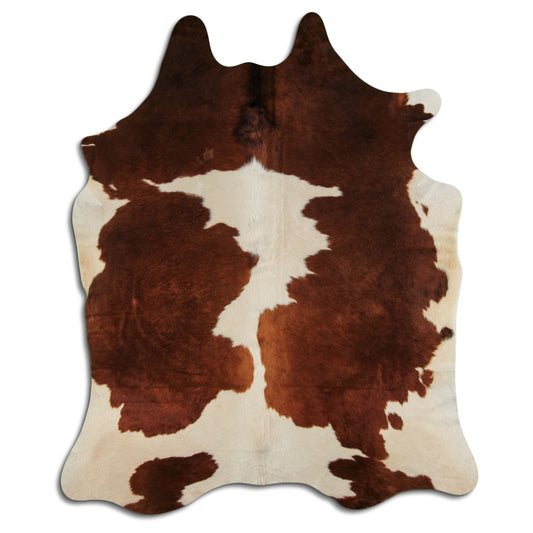 Brown & White Cowhide Rug XXL