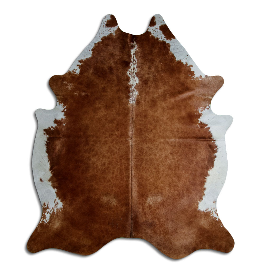 Brown & White Cowhide Rug XXL