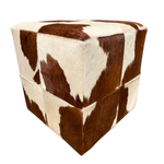 Cowhide ottoman | available in several colours