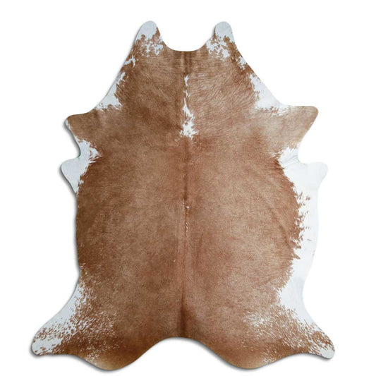 Brown & White Cowhide Rug XXL