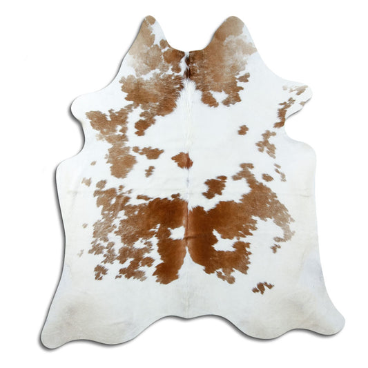 Brown & White Cowhide Rug M