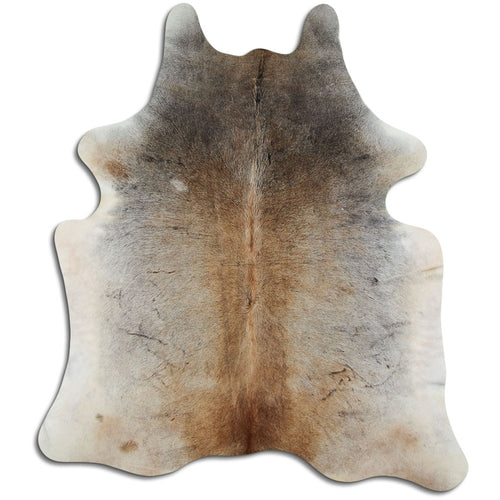 Tan Grey Cowhide Rug L