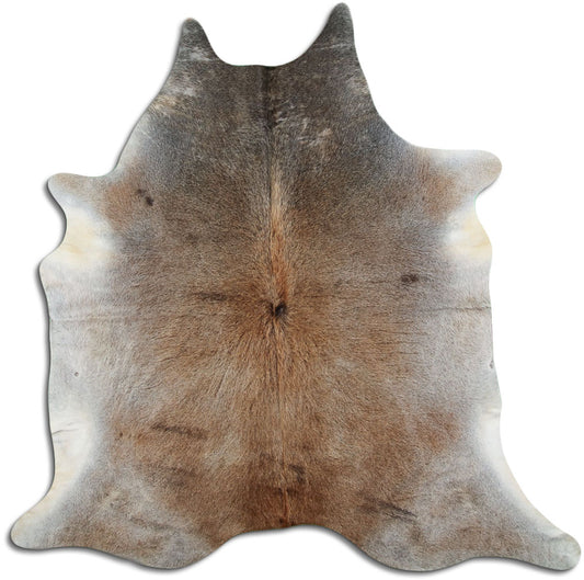 Tan Grey Cowhide Rug XXL