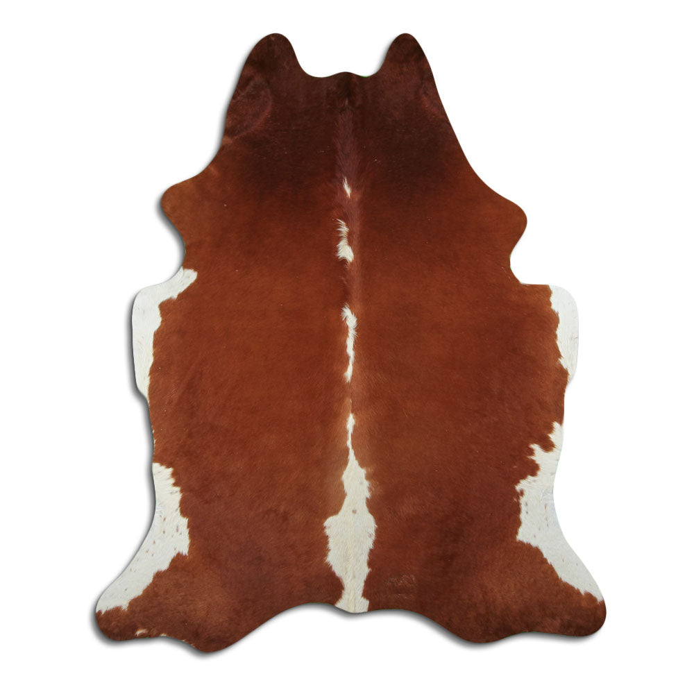 Brown & White Cowhide Rug XXL