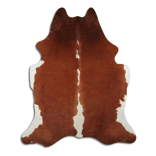 Brown & White Cowhide Rug XXL