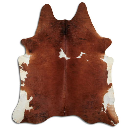 Brown & White Cowhide Rug XXL