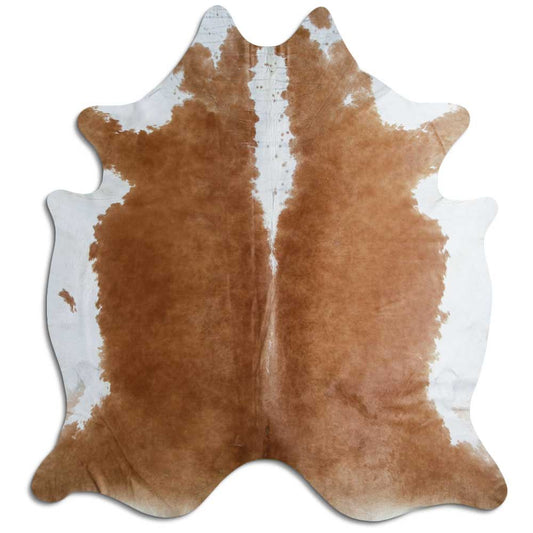 Brown & White Cowhide Rug XL