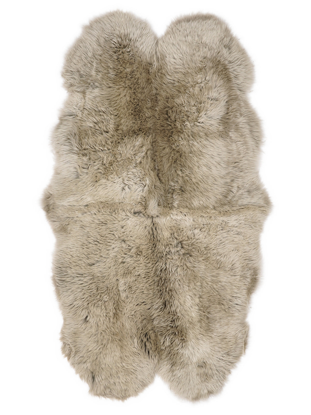 New Zealand Sheepskin Rug Quad, Light Grey
