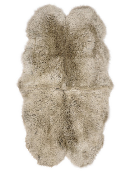 New Zealand Sheepskin Rug Quad, Light Grey