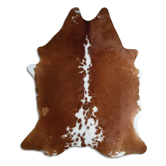 Brown & White Cowhide Rug XXL
