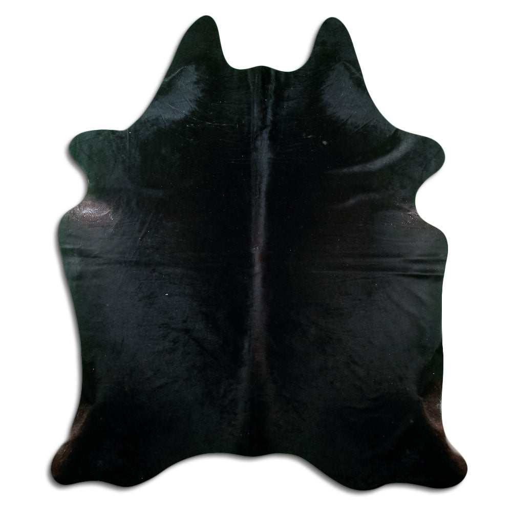 Black Cowhide Rug XXL