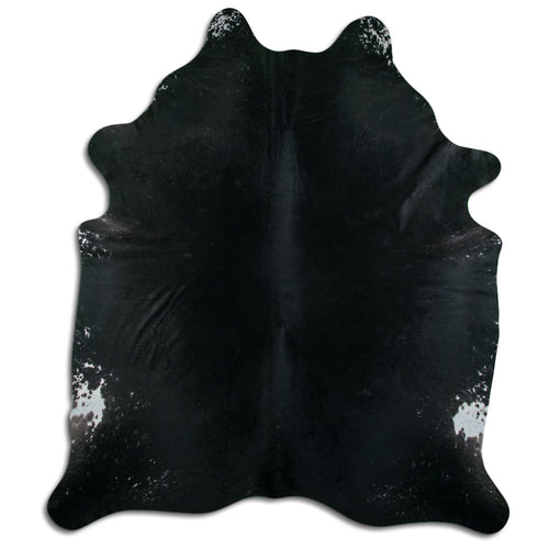 Black Cowhide Rug XXL