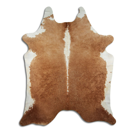 Brown & White Cowhide Rug XXL
